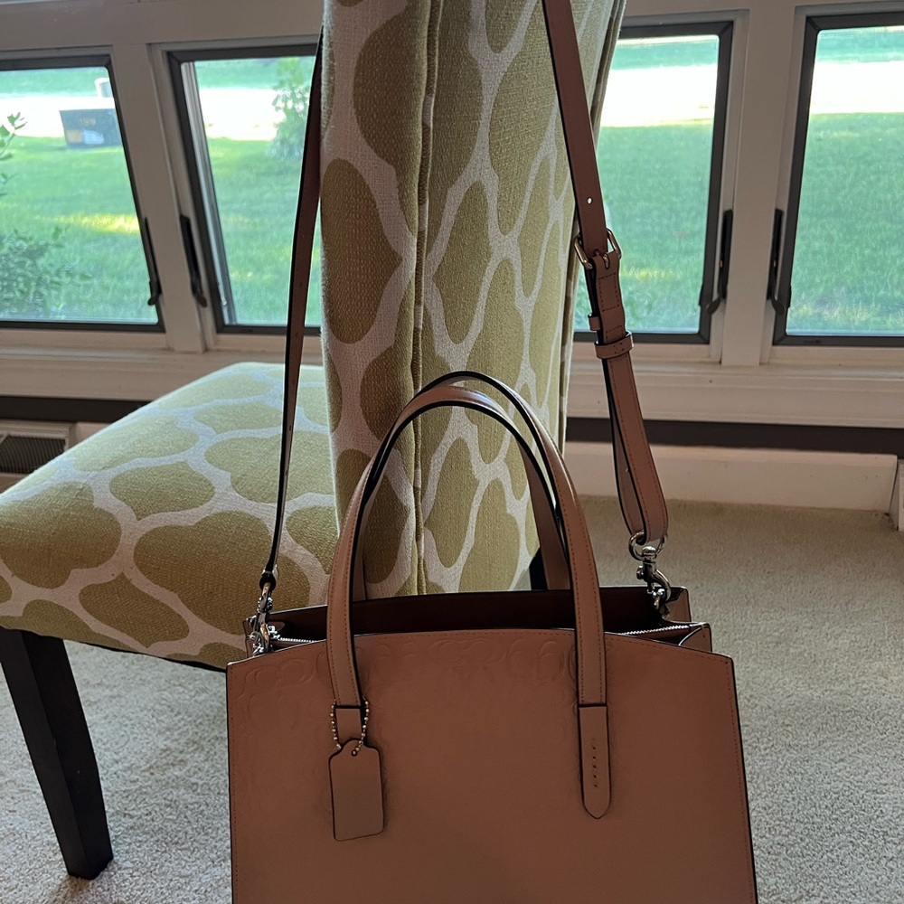 Coach embossed satchel